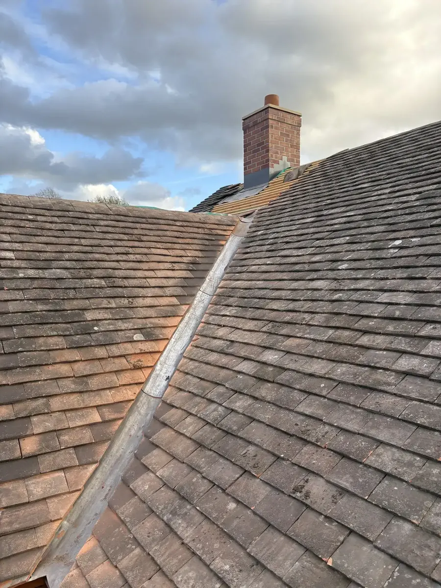 Flat roof replacement in progress, Leicester